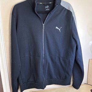 PUMA Black Gray track jacket SIZE L VINTAGE